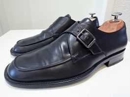 Hugo Boss Monk Strap Schuhe Gr. 43 schwarz Made in Italy