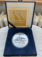 Silbermünze 1kg Silber Kongo Giraffe 1996 mit Zertifikat neu
