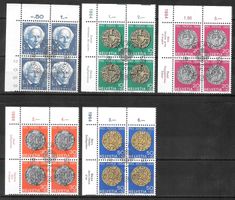 Viererblockserie Pro Patria 1964 B118-B122 ET 1.6.1964 Tabs