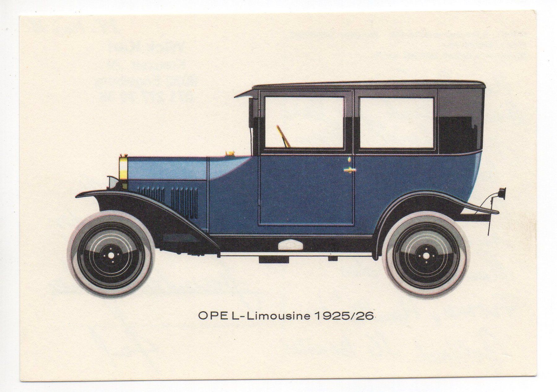 Cartoline postali: AUTO Opel Limousine 4/14 PS Baujahr 1925/26 – Usato da Jona venduto da philajona