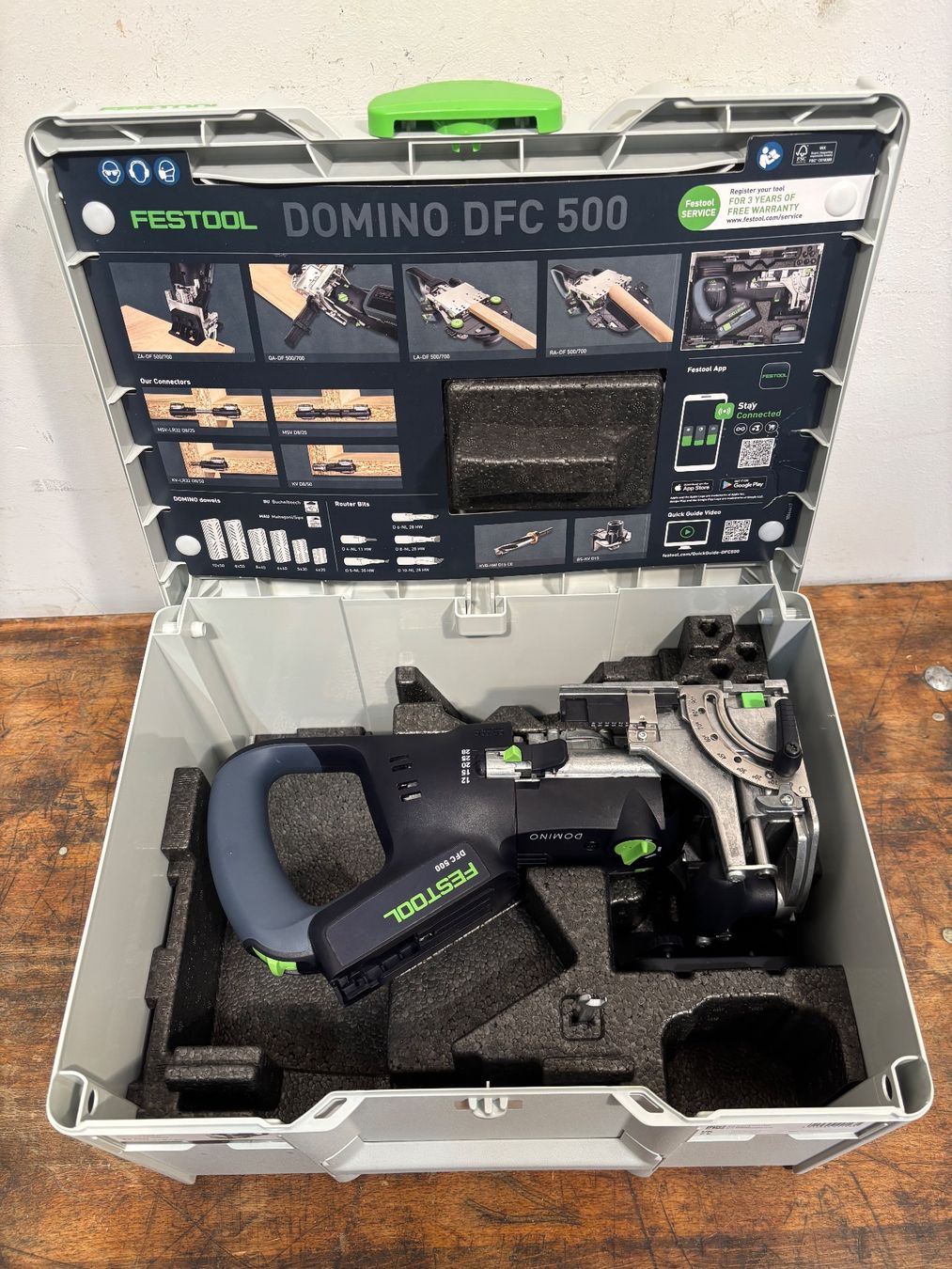 Festool Alle Maschinen: Festool Akku-Dübelfräse Domino DFC 500 E Basic Neuwertig – Neu (gemäss Beschreibung) aus Winterthur von ReUse_Baumarkt 6