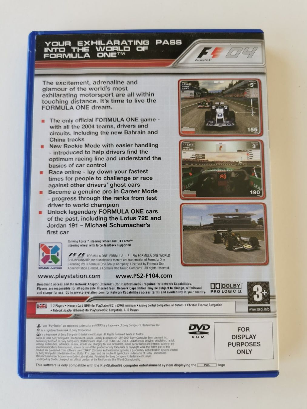 Giochi: Ps 2 - F1 Formula 1 04 – Usato da Lenzburg venduto da eyworld 2