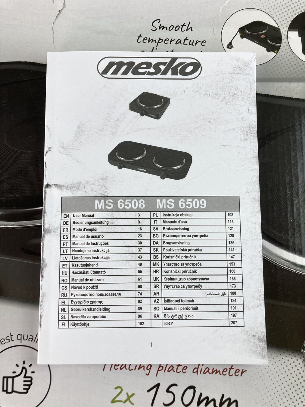 Herde: MESKO | Kochplatte | MS 6509 | Schwarz | ca 2000W – Neu (gemäss Beschreibung) aus Wittenbach von Restwert_St-Gallen 6