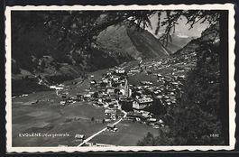 AK Evolène, Vue générale, 1938