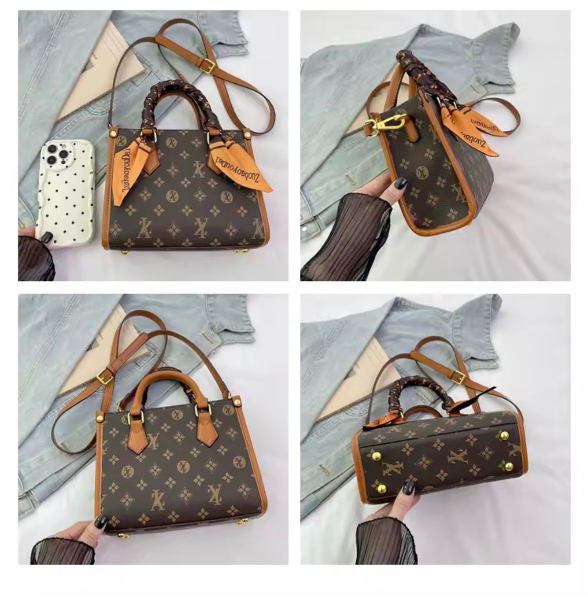 Borse da donna: Braune Handtasche mit Monogramm, neu! – Nuovo e nell'imballaggio originale da Neuenegg venduto da Kartel11 1