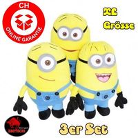 Minions Plüschtier XL 50 cm 3er Set Kevin Stuart Bob 🍌