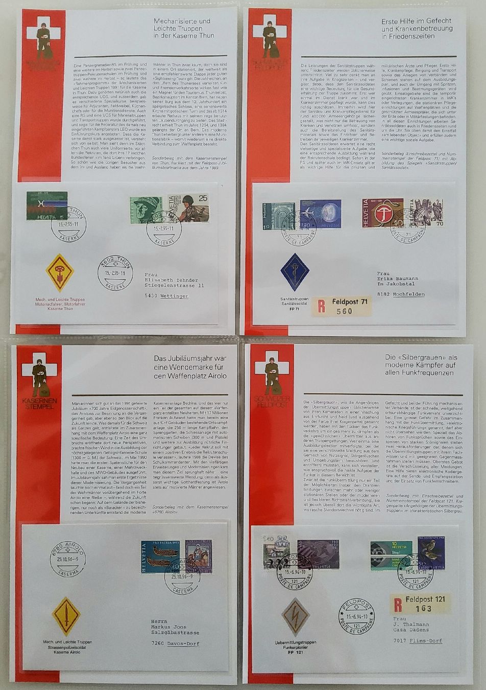 Tutti i francobolli: Sammlung Feldpost Kompanien, Kasernen und Truppen – Usato da Buchrain venduto da mue_kru 3