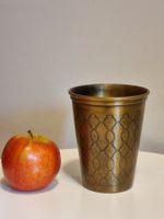 Metall Übertopf / Kerzenhalter Bronze-Optik