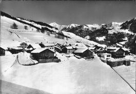 Alte Ansichtskarte Wergenstein, Schamserberg im Winter 1970