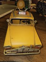 Gelbes Vintage Taxi, Deko-Objekt, Metall, Rarität! (Q)