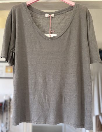 T-SHIRT 100% LIN!! M SOLDES DE FIN DE SAISON