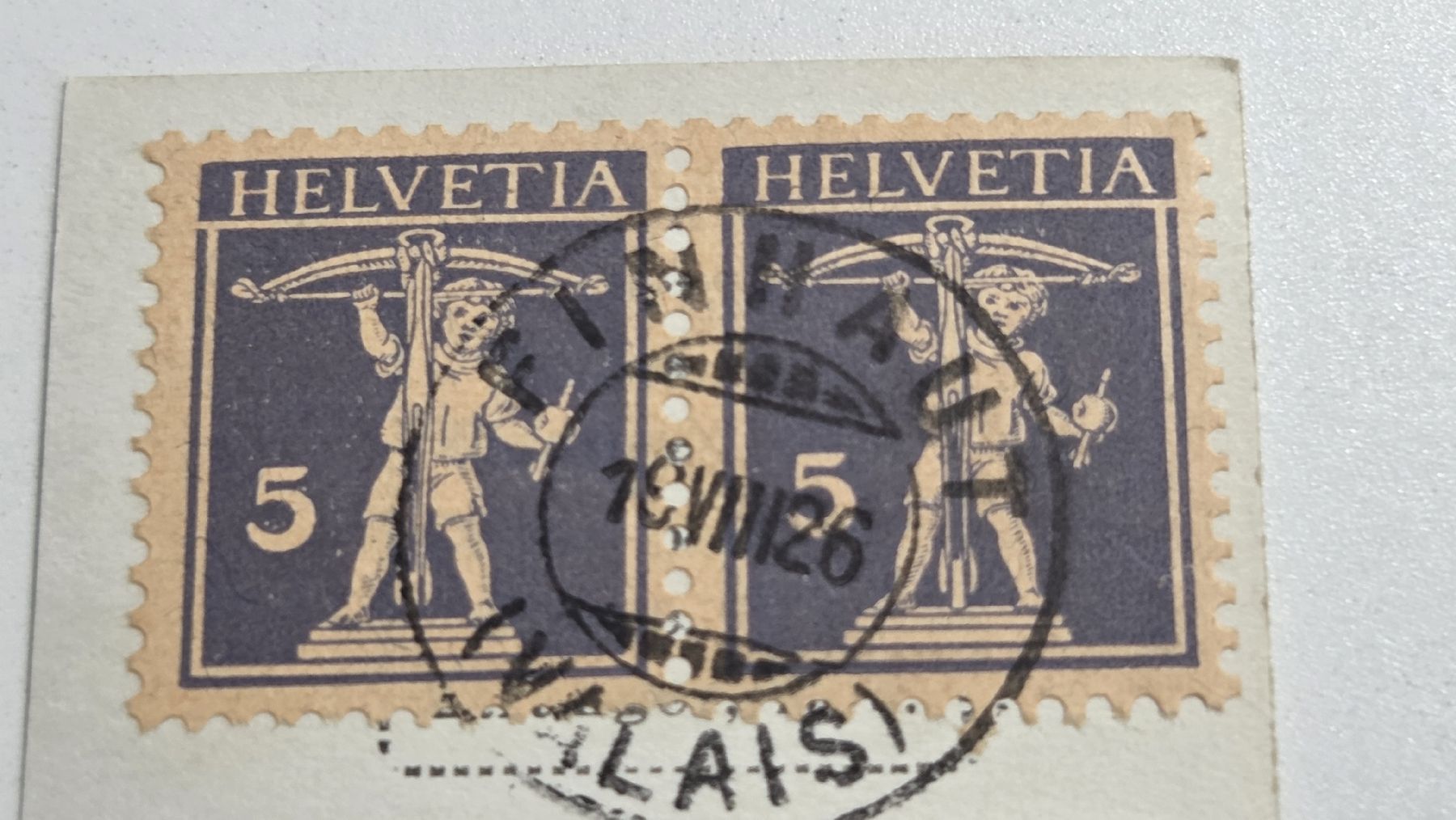 Tutti i francobolli: 1926 Stempel FINHAUT VALAIS – Usato da Arni AG venduto da Moth68