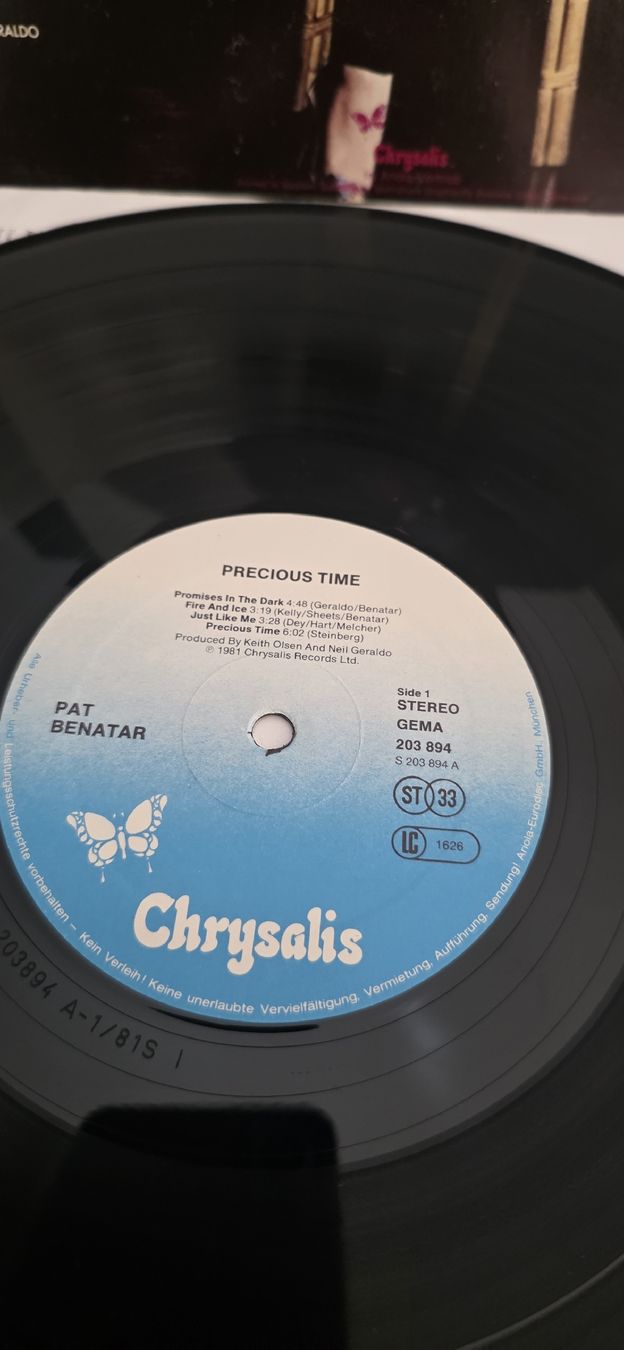Vinyles: Pat Benatar Precious Time 1987 Vg,Vg – D'occasion à Yvonand par RF-VINYL 4