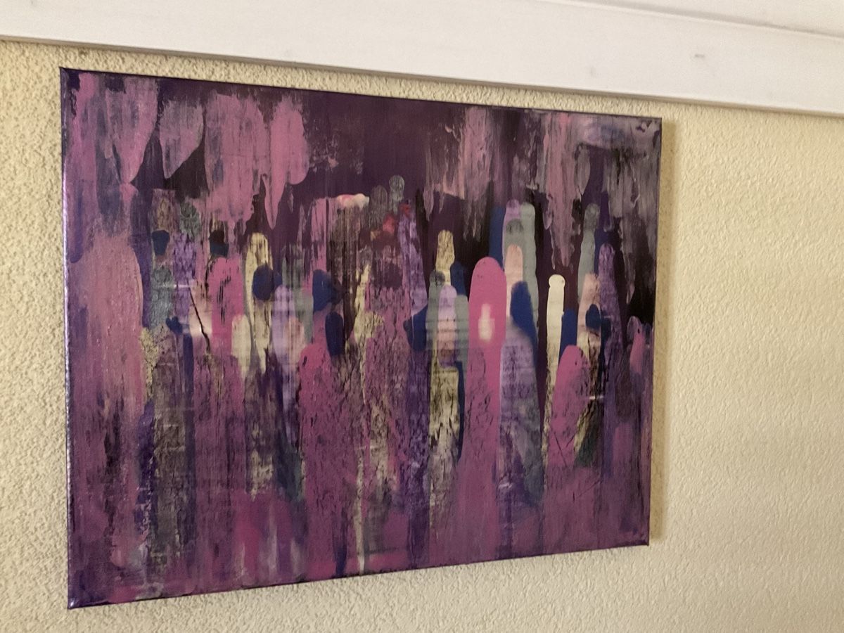 Gemälde: Abstraktes Acrylbild CROWDED – Neu (gemäss Beschreibung) aus Forel-sur-Lucens von Mephy 1