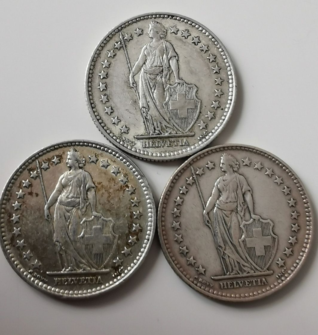 Tutti le monete: 2 Franken 1940 3 Stück Silber – Usato da Zürich venduto da turbopuz 1