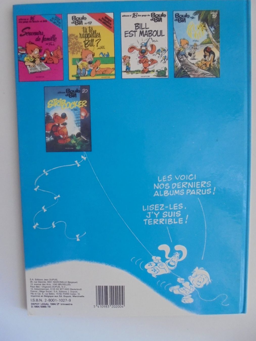 Fumetti: Boule et Bill " 20) Strip-Cocker " Dargaud E.O 1984 – Usato da Eclépens venduto da Consuelo 1