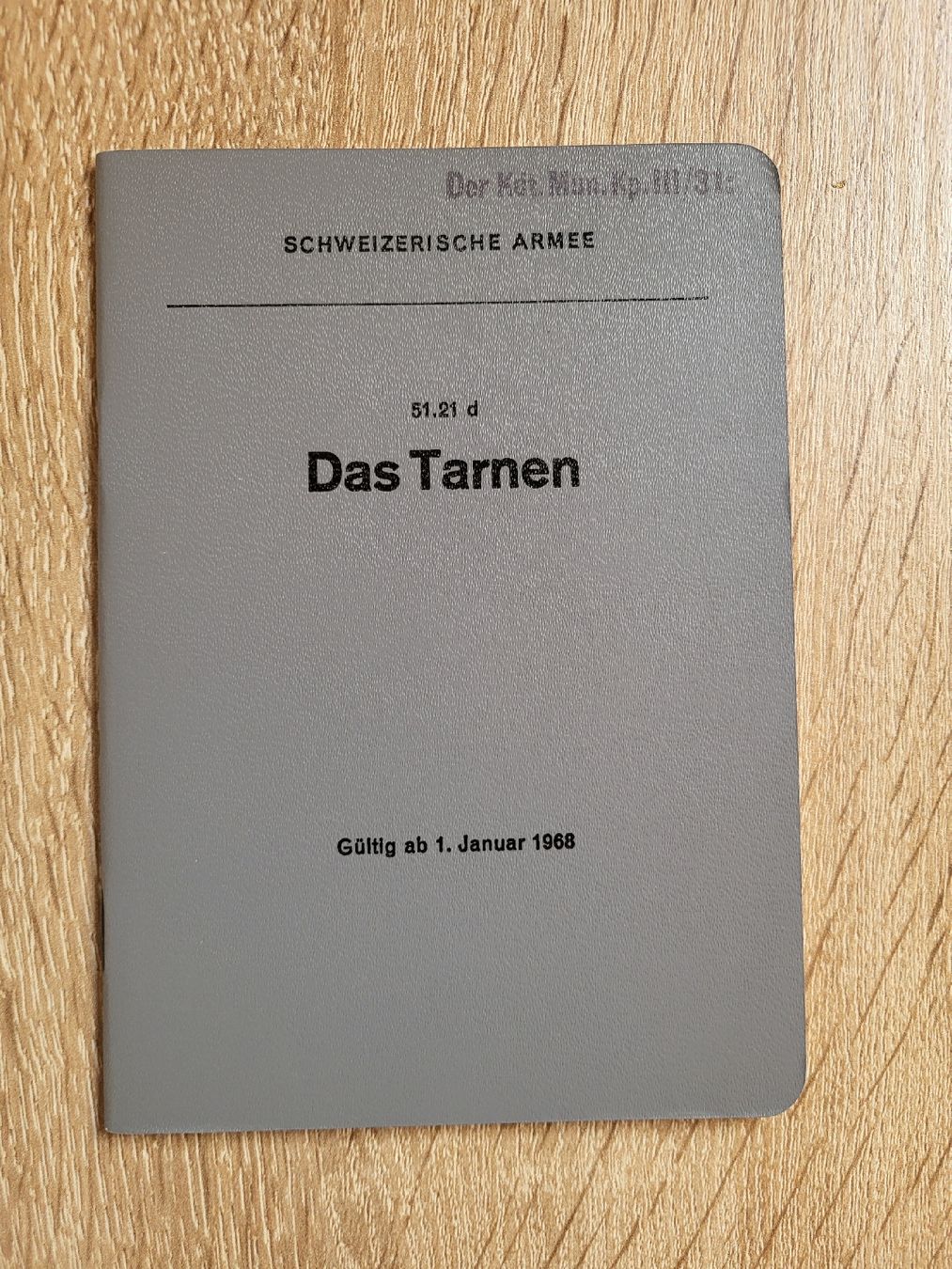 Bücher: Reglement "Das Tarnen" - Schweizer Armee  – Gebraucht aus Massongex von Jalon71