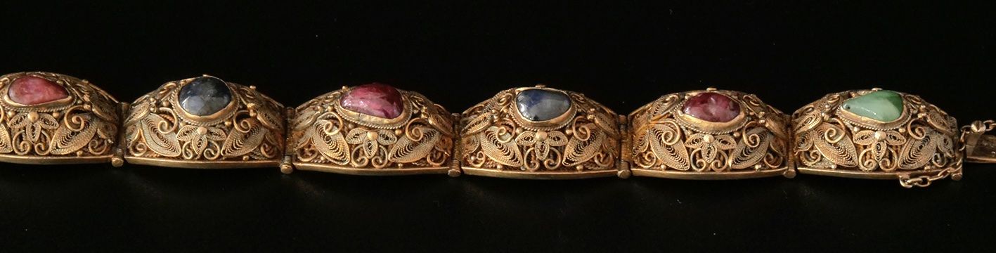 Bracciali & Braccialetti: CHINA / EDELSTEIN-ARMBAND – Nuovo (secondo la descrizione) da Basel venduto da shorthills_2013