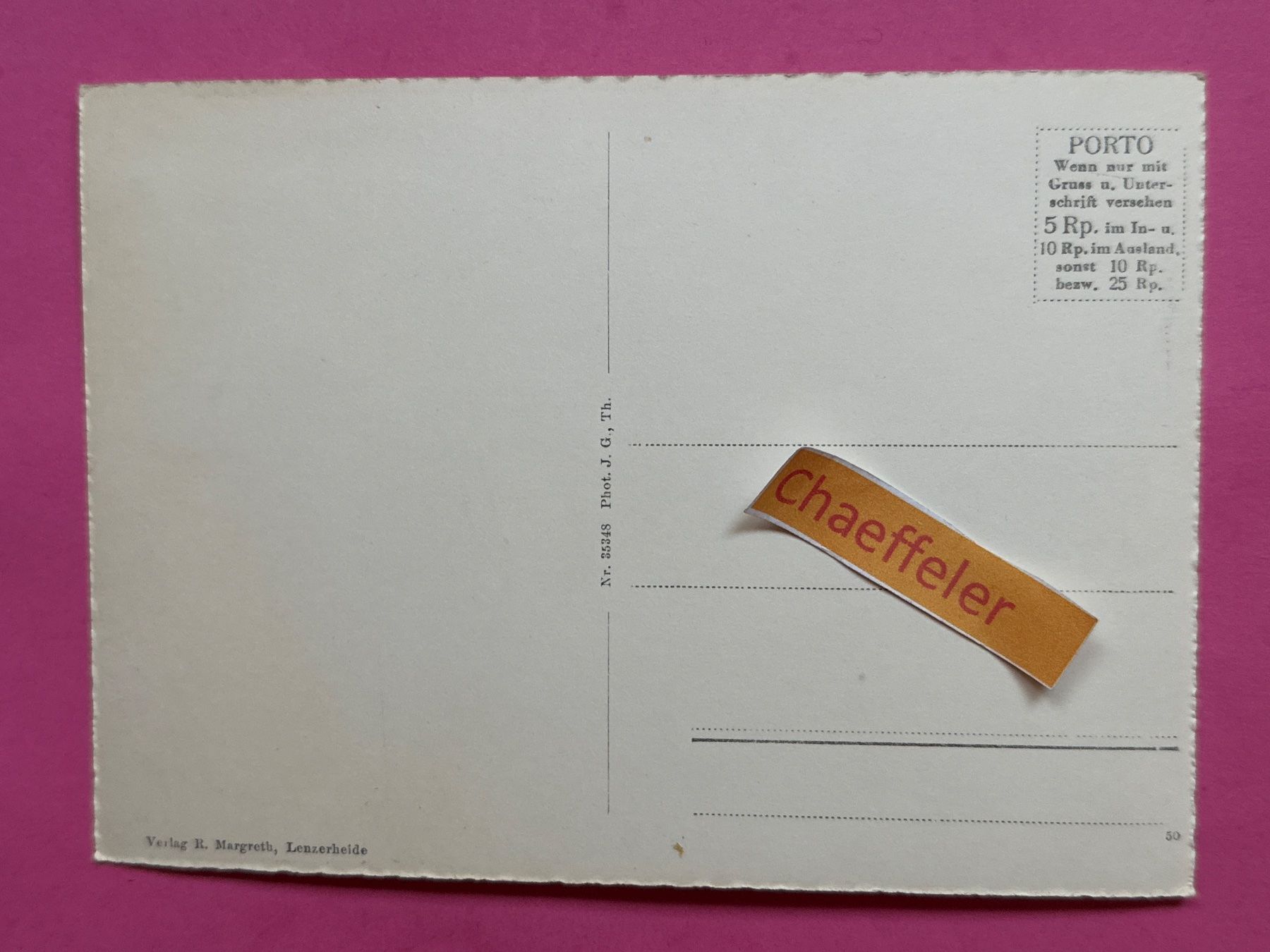 Cartes postales: Am Lenzerheide-See – D'occasion à Zürich par Chaeffeler 1