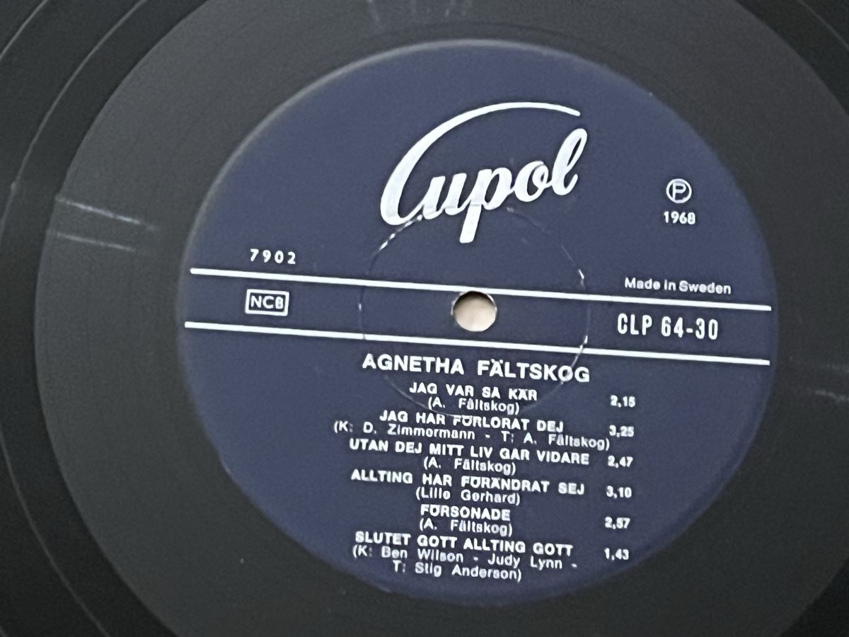 Dischi in vinile: Agnetha Fältskog (ABBA) Same Lp Schweden Original – Usato da Basel venduto da Vinyloase 2