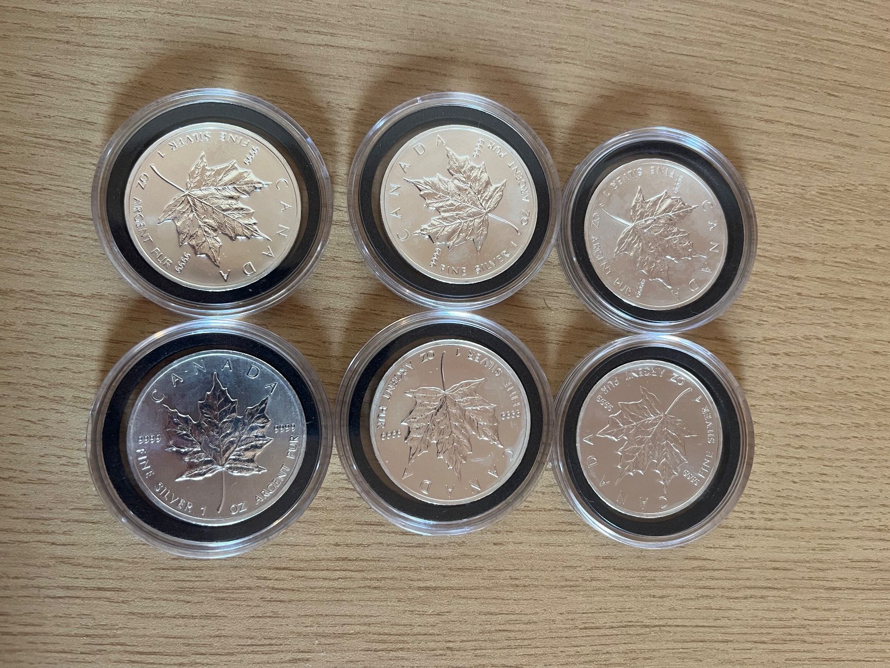 Alle Münzen: 6x1 Unze Maple Leaf Feinsilber – Neu (gemäss Beschreibung) aus Arbon von luk_h2cc