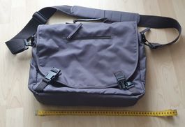 Laptoptasche, Aktentasche grau mit vielen Fächer, sauber