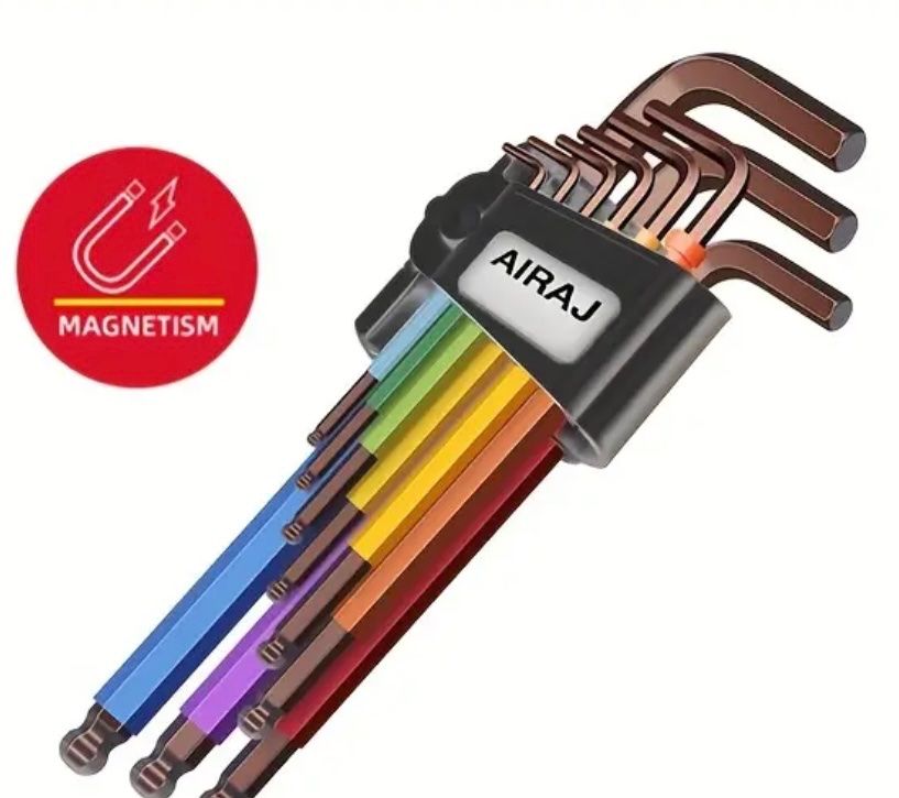 Inbusschlüssel-Set mit Farbcode 1.5-10mm mit Magnetisierer (Neu und ...