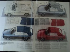 Prospekt VW Volkswagen Golf Cabriolet  Quartett 1987