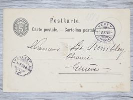 CL16 Carte Postale + Timbre Suisse 1883