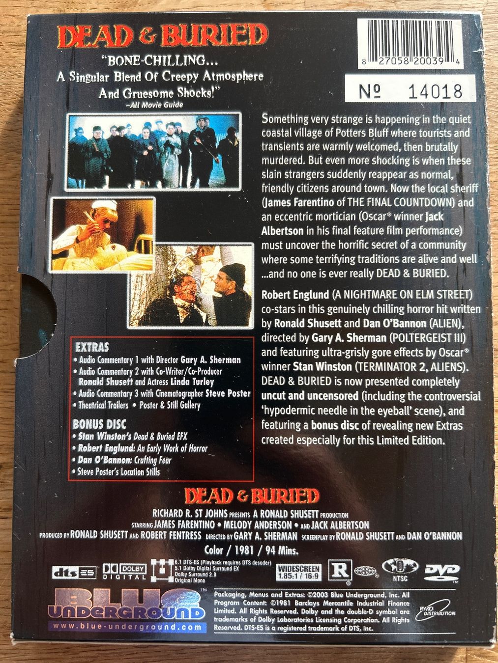 Tutti i DVDs: Dead & Buried (1981) Uncut (codefree) – Usato da Lugano venduto da bad_2t9b 1