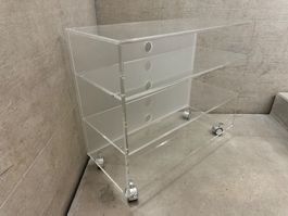 Media cart plexiglass vintage 🤍 Rollmöbel TV Plexiglas