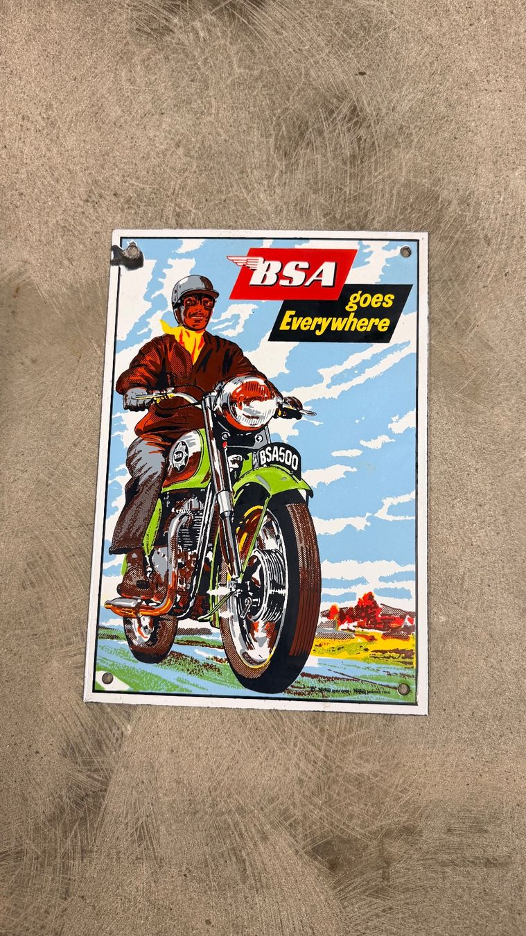 Insegne: Plaque émaillée BSA – Usato da Biel/Bienne venduto da pvintage