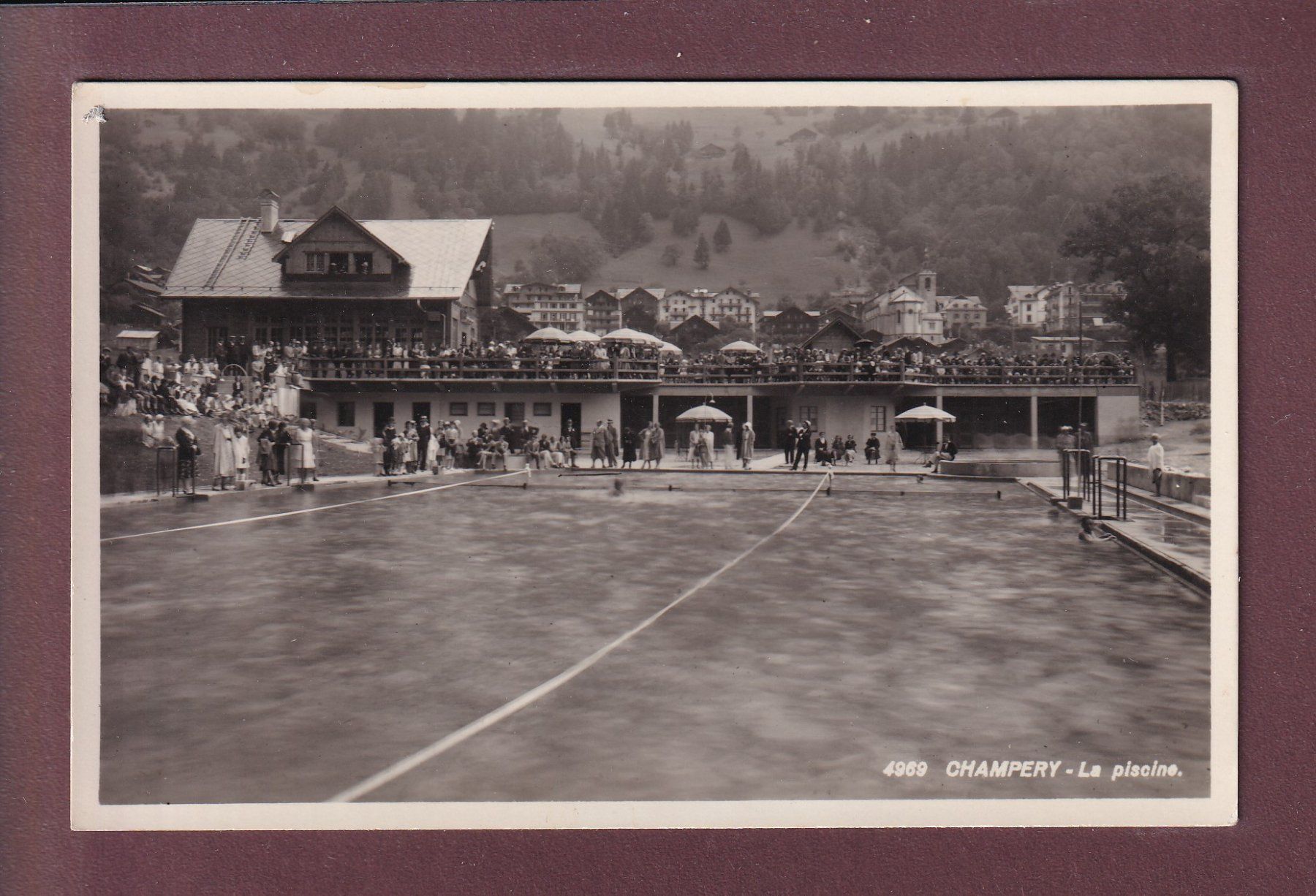 Cartes postales: CHAMPERY - La Piscine – D'occasion à Pully par nicecards