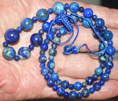 Halskette L-8674 – Lapislazuli – 45 cm – 4-12mm Perlen