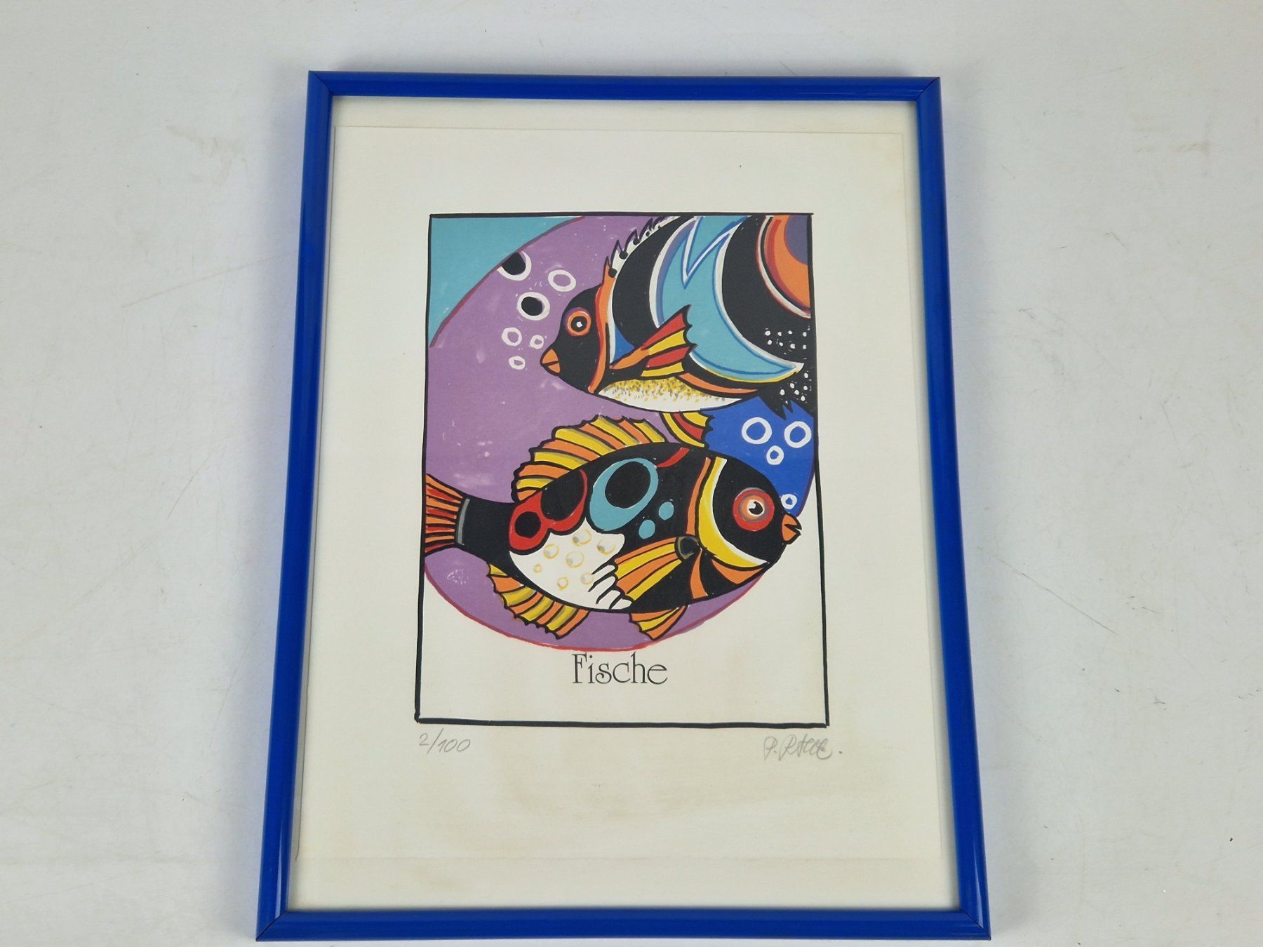 Foto & Immagini: Kunstdruck "Sternzeichen Fische" - gerahmt – Usato da Muhen venduto da Restwert_Muhen