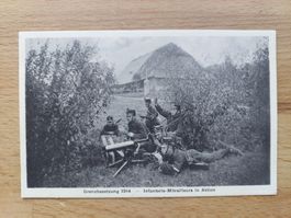AK Militär Schweiz Maschinengewehr Grenzbesetzung 1914