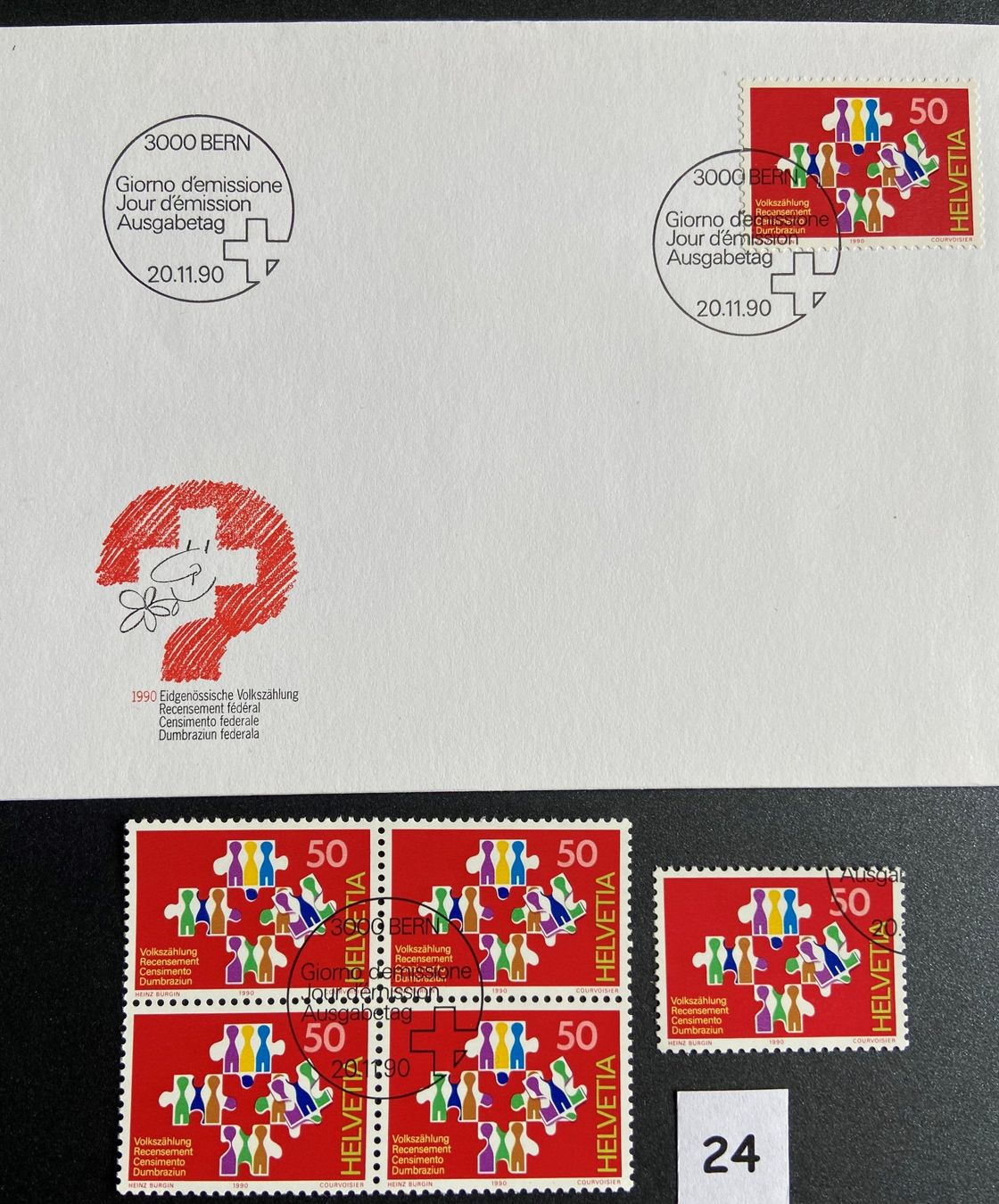 Tutti i francobolli: ET Freimarken Satz 1990 - 92  FDC + 4 er Blöcke – Usato da Böckten venduto da Hansi36