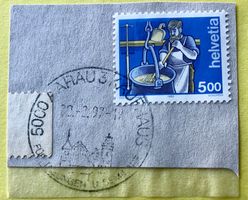 Nr.854 mit Stempelt Käser Aarau   