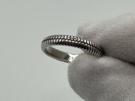 Bague anneau motif torsadé en Argent 925
