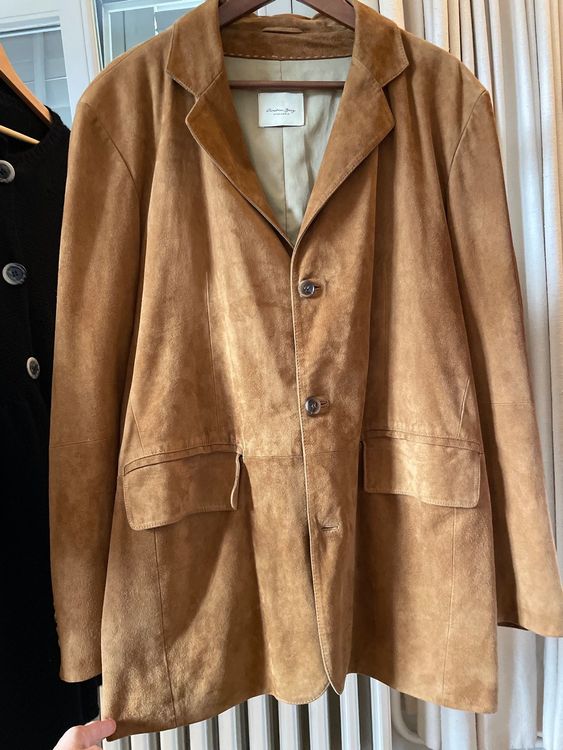 A&M Express Damen Braun Wildleder Blazer - Oversized Jacke Im Streetwear Style