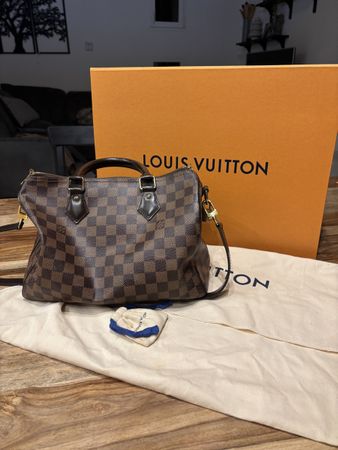 Louis Vuitton Speedy 30 Damier Bondulaire Handbag Used