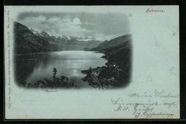 Mondschein-AK Walensee, Walensee aus der