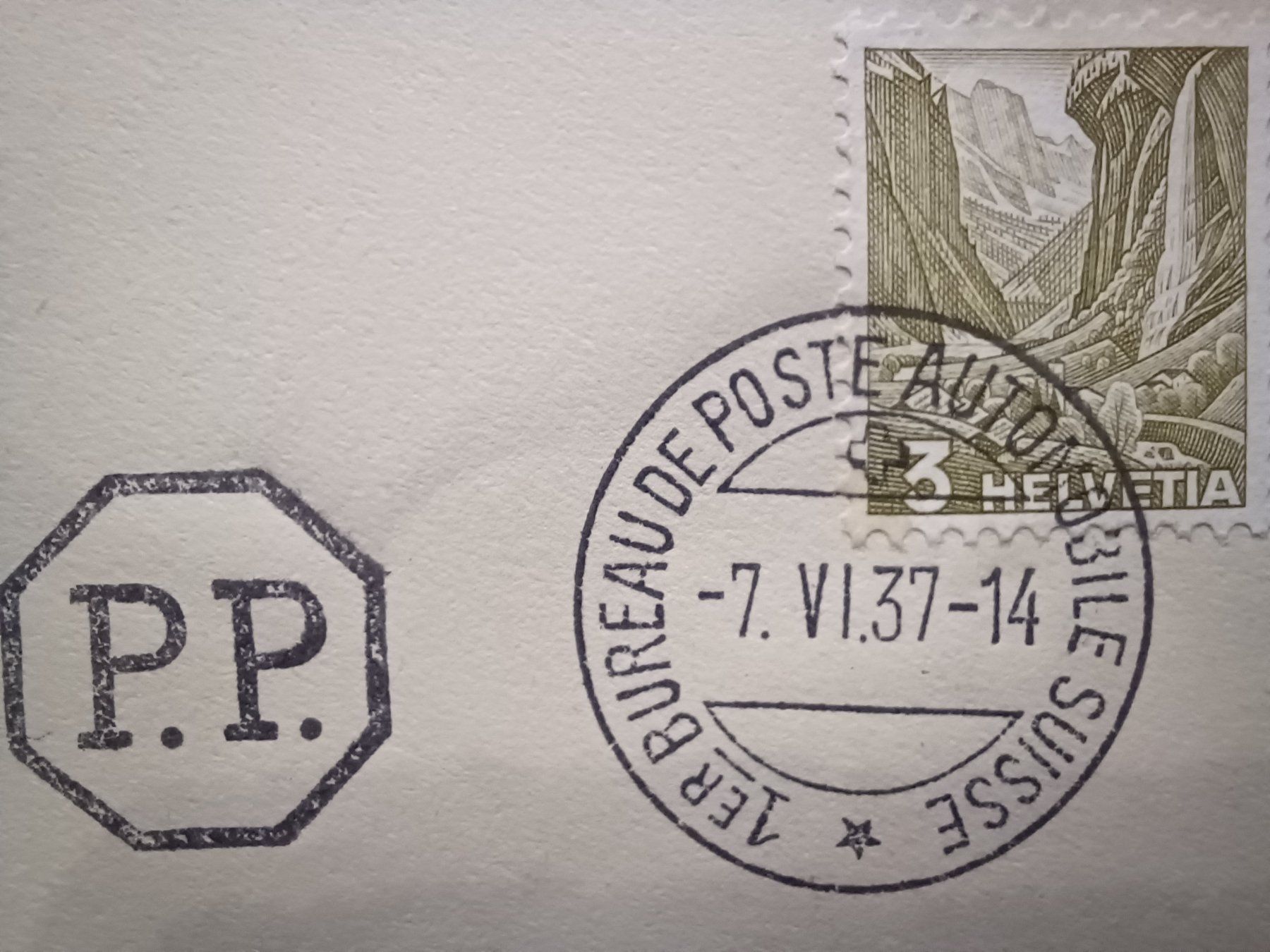 Tutti i francobolli: JU, Delémont, 1937 gestempelt P.P. Drucksache – Usato da Aarau Rohr venduto da mgvw 1
