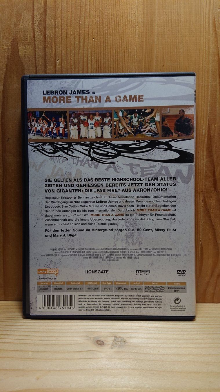 Tutti i DVDs: LEBRON JAMES in MORE THAN A GAME DVD – Usato da Wilderswil venduto da Exebub 1