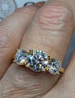 Bague argent avec diamants de moissanite de 2 ct certifiés