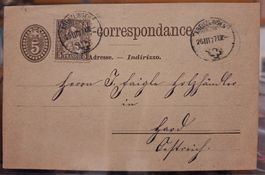 Sitzende Helvetia Correspondance 