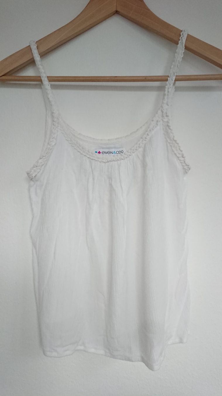 Top: Damen Top EVEN&ODD Gr. 36 S Weiss – Usato da Hallau venduto da CHACLA