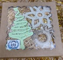 Makramee-Set: Baum, Schneeflocke ... Handgemacht!
