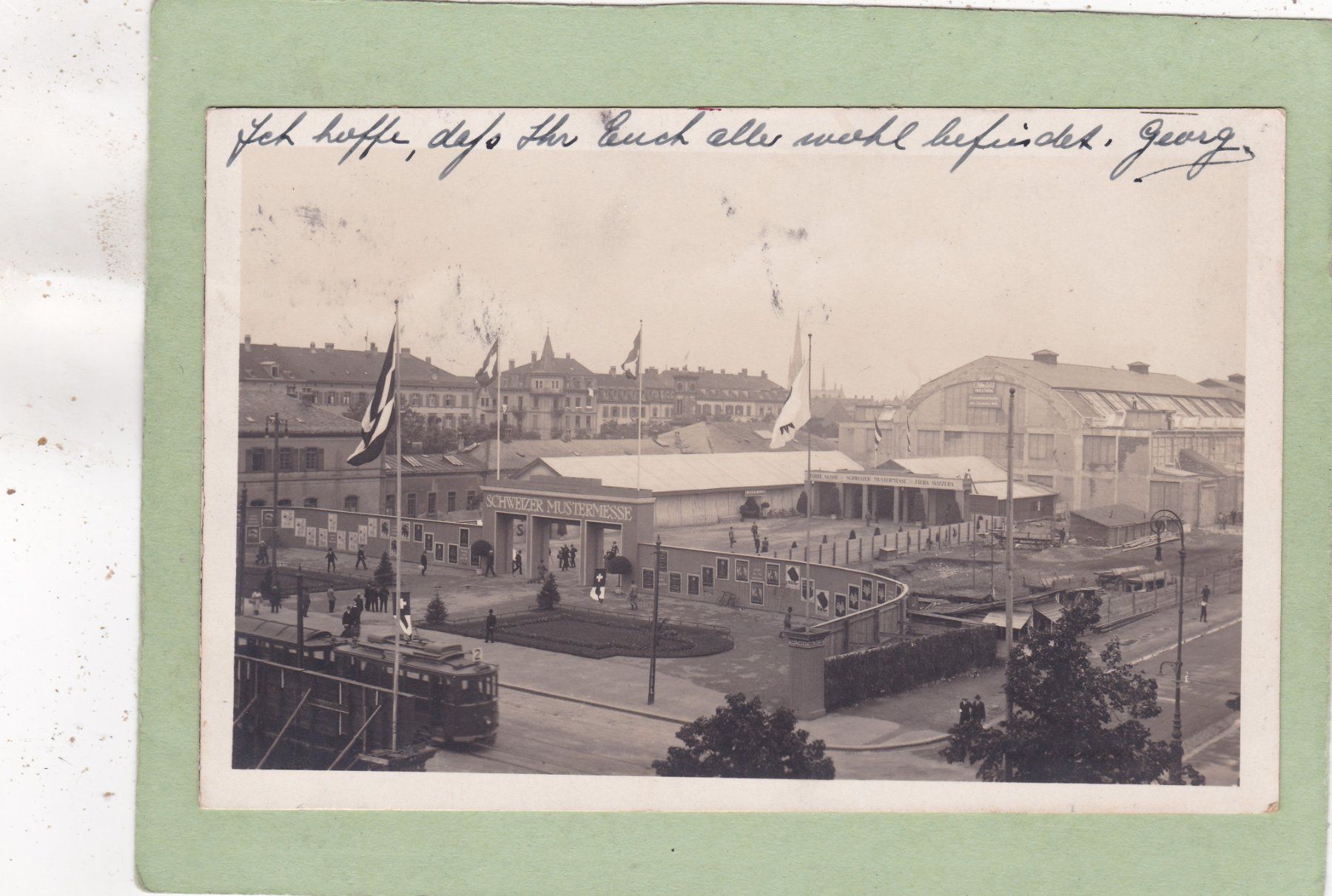 Ansichtskarten: Basel Schweizer Mustermesse 1924 – Gebraucht aus Herisau von Lisegrat2008