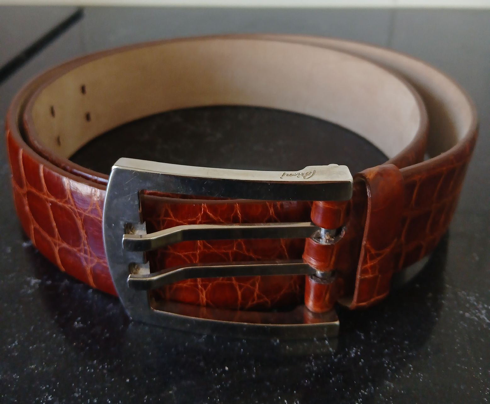 Brioni Gürtel: Brioni, Alligator Leder Gurt, Top – Gebraucht aus Bern von Mpa_b2wr